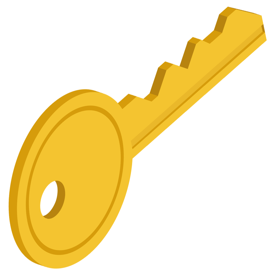 gold key vector